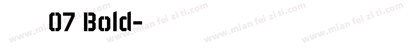 明朝英文体 07 Bold字体转换